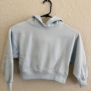 Zara Soft Blue Girl Hoodie Sweater - Size 7